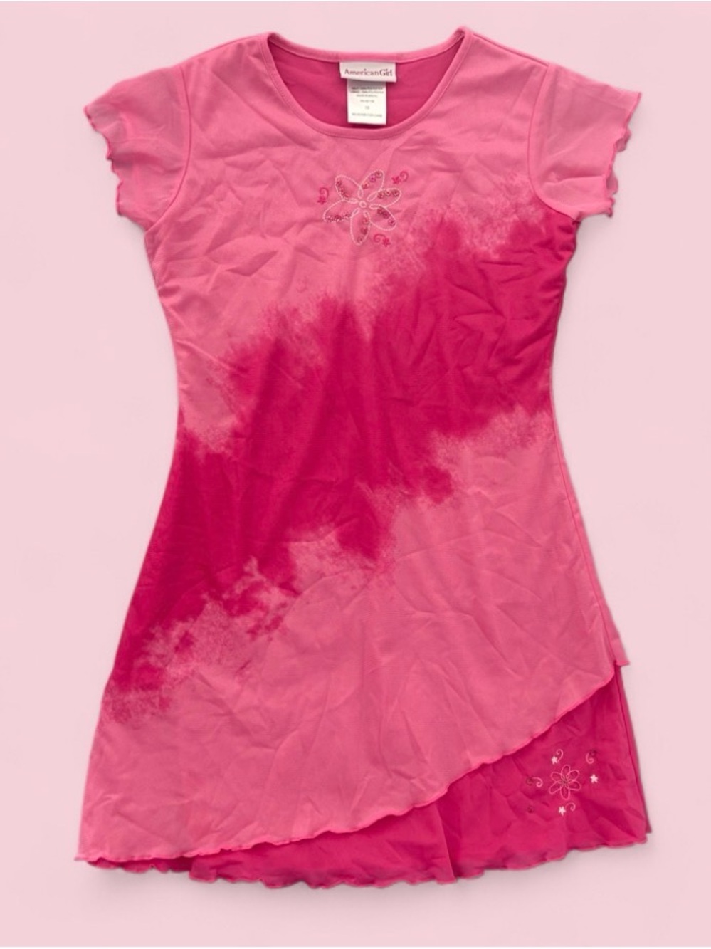 American Girl 2005 Licorice’s Best Friend Pink Tie Dye Dress Size 10